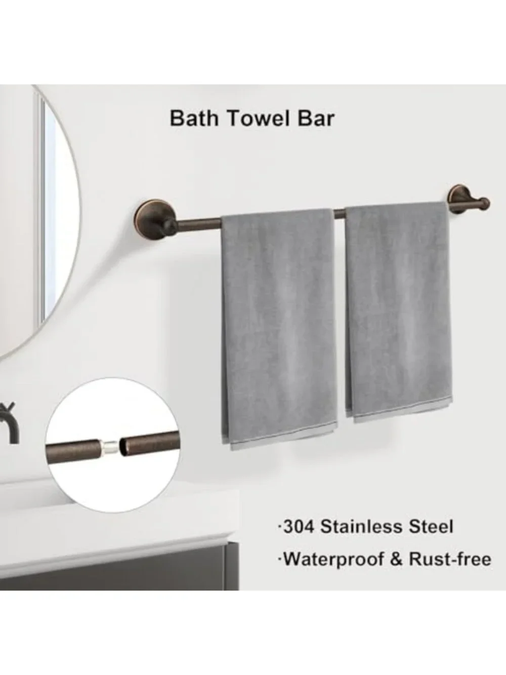 Elegant 4-Piece Bathroom Hardware Set in Oil Rubbed Bronze - Classic Accessories